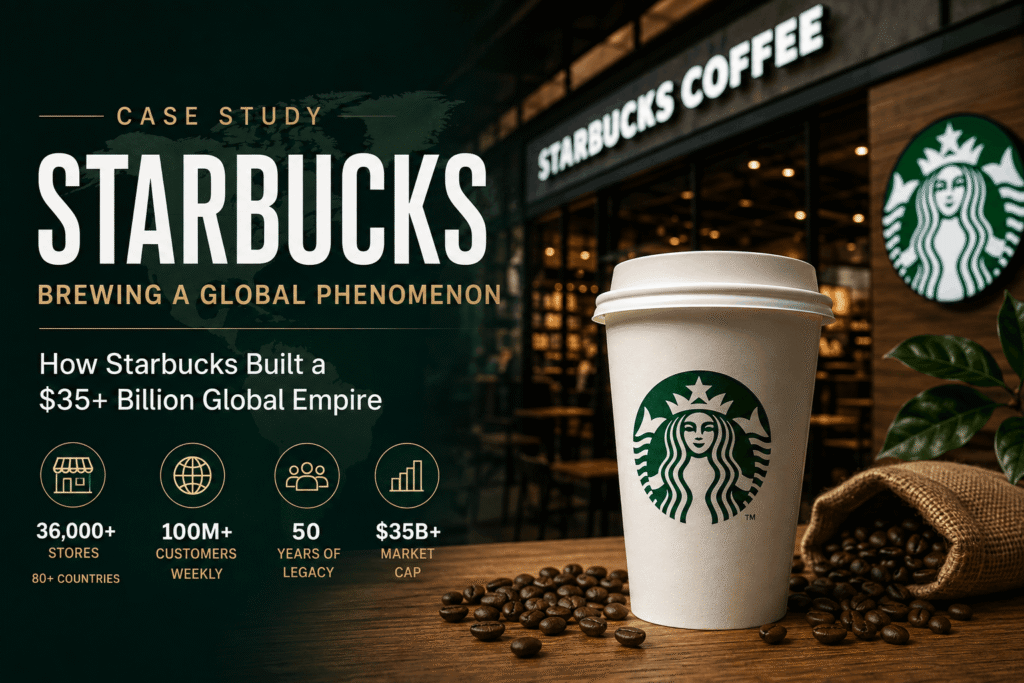 How Starbucks Built a $35 Billion Coffee Empire: A Complete Case Study in Brand Dominance
